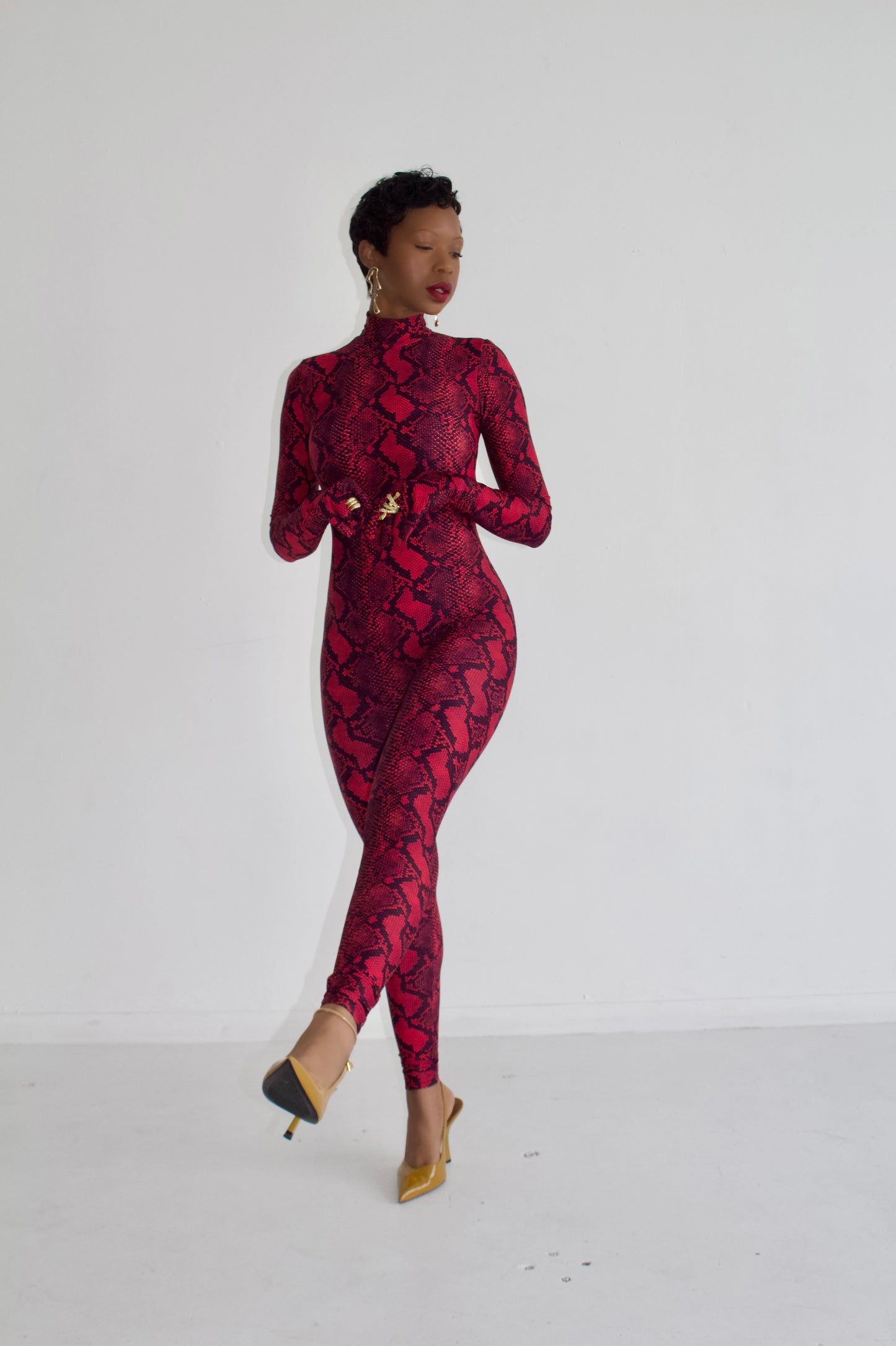 Snakeskin Print 1 Piece