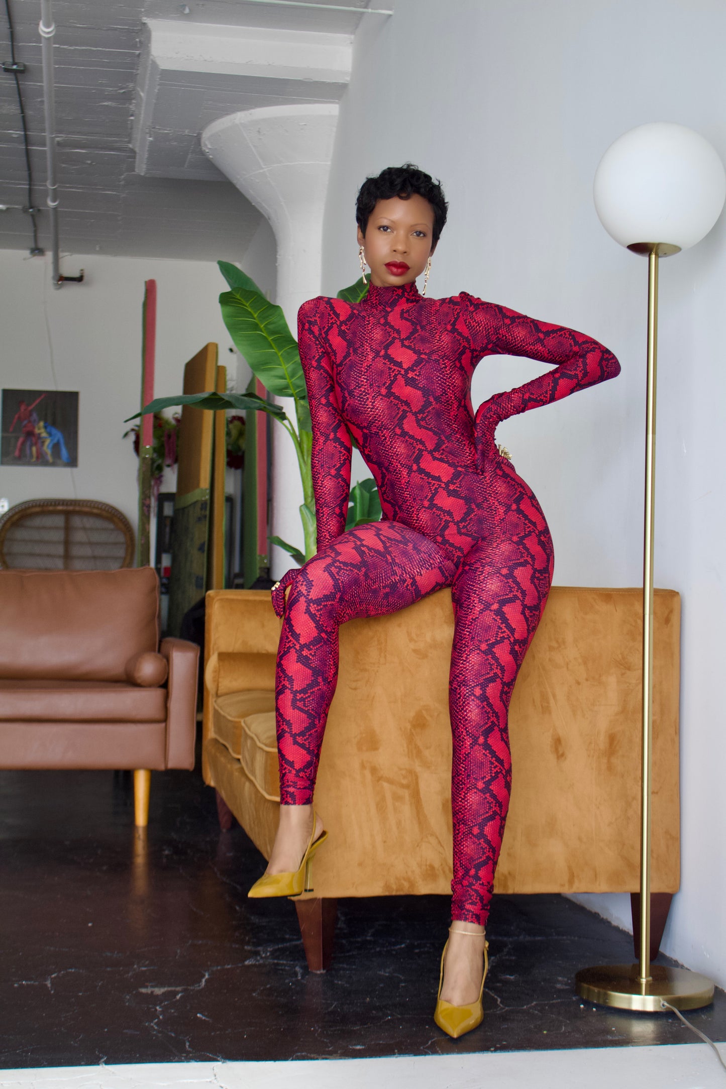 Snakeskin Print 1 Piece