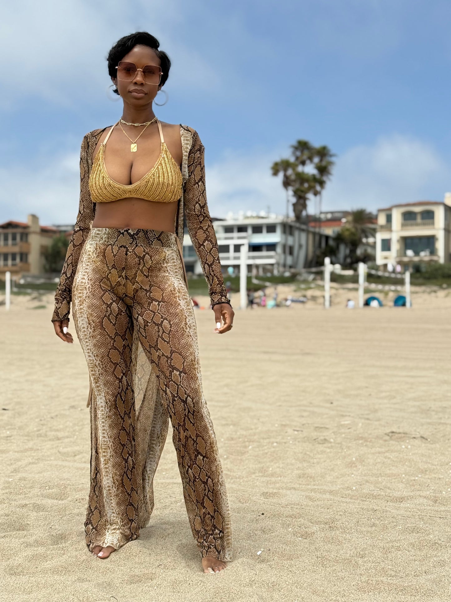 Snakeskin Cover Up Set